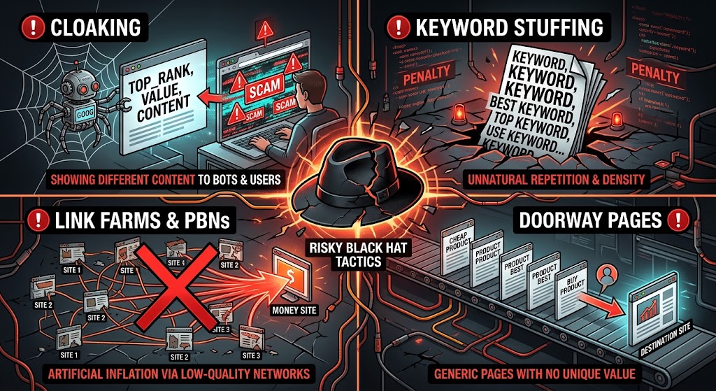 Overview of common Black Hat SEO tactics