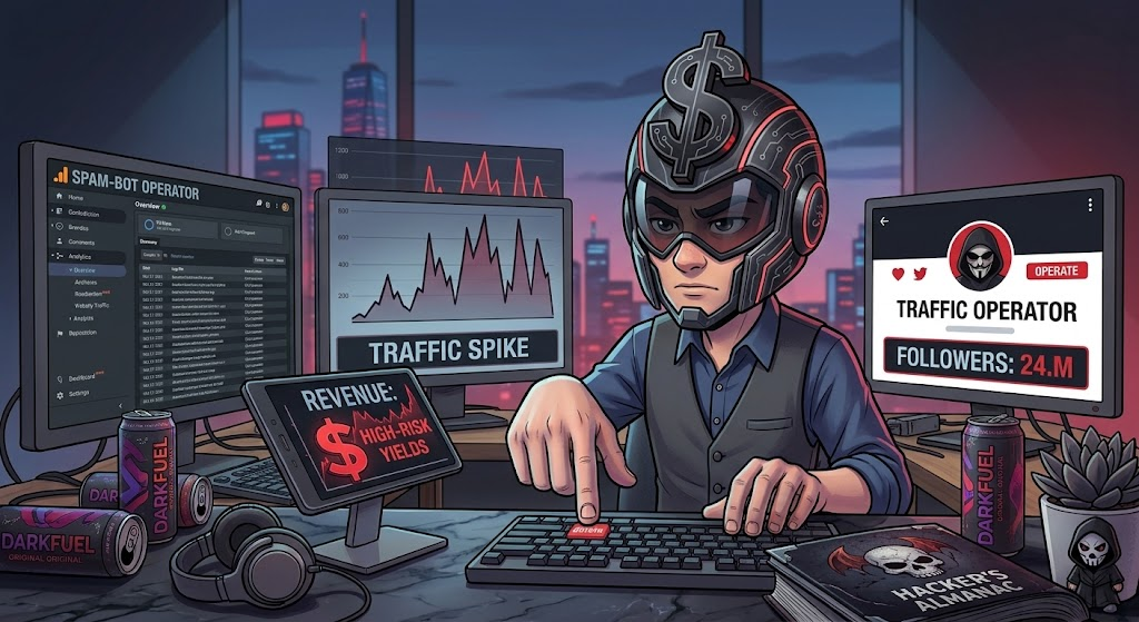 Illustration representing Black Hat SEO and manipulative ranking tactics