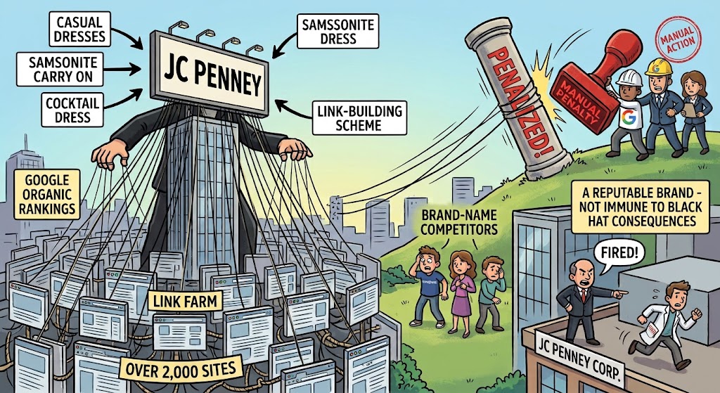 JCPenney Black Hat SEO link farm case study