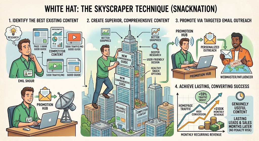SnackNation White Hat SEO case study using the Skyscraper Technique